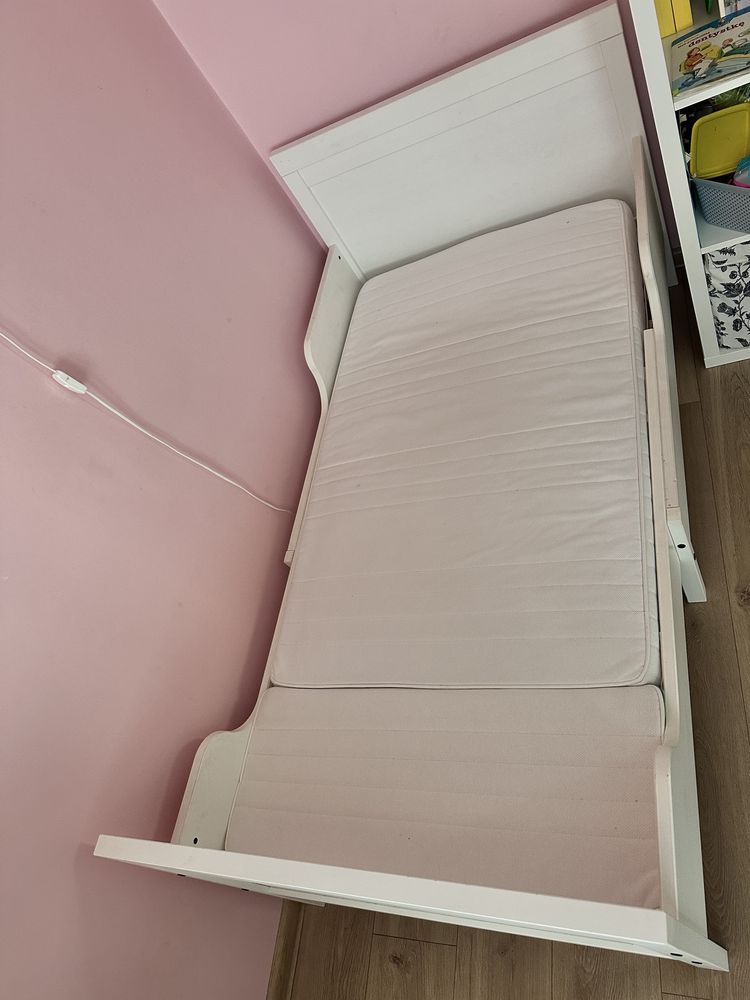 Łóżko rozsuwane IKEA SUNDVIK + Materac INNERLIG 3 cz.