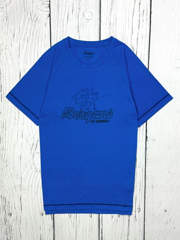 Bergans Tee Koszulka Trekkingowa Męska z Nadrukiem Logowana r. M