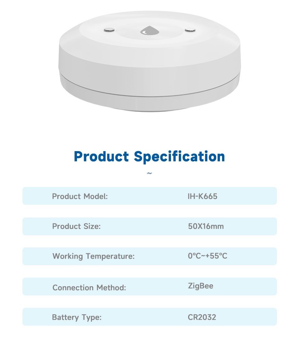 Беспроводной датчик протечки воды Zigbee зигби ewelink/tuya
