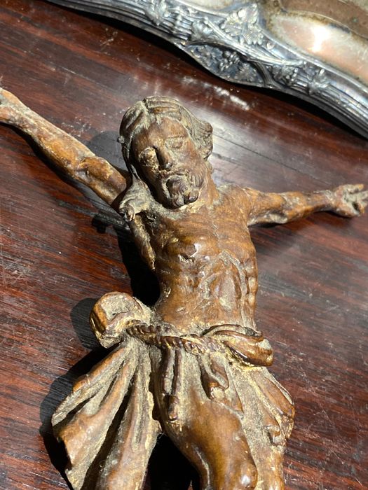 Cristo Madeira Buxo Séc XVIII 18 cm