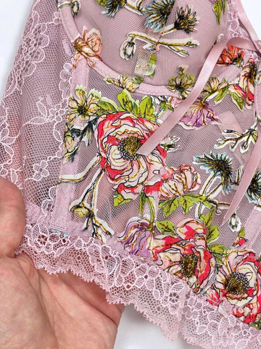Рожевий бюстьє корсет бюстгальтер 70с (32с) victoria's secret оригінал