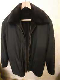 Пальто-куртка мужская на подстежке из меха р 50-52 б\у один раз одета