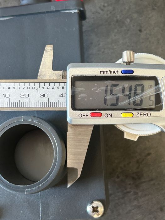 Zawór odcinający do rury 1,5" , nylonowy odporny na mróz