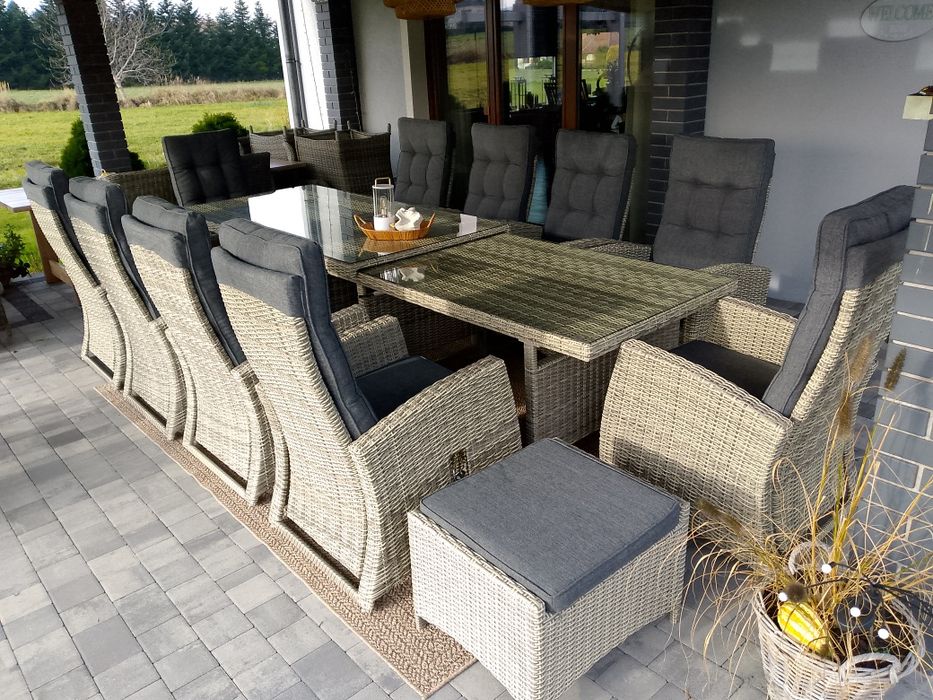 Meble ogrodowe, zestaw mebli ogrodowych Premium,12 osobowy!