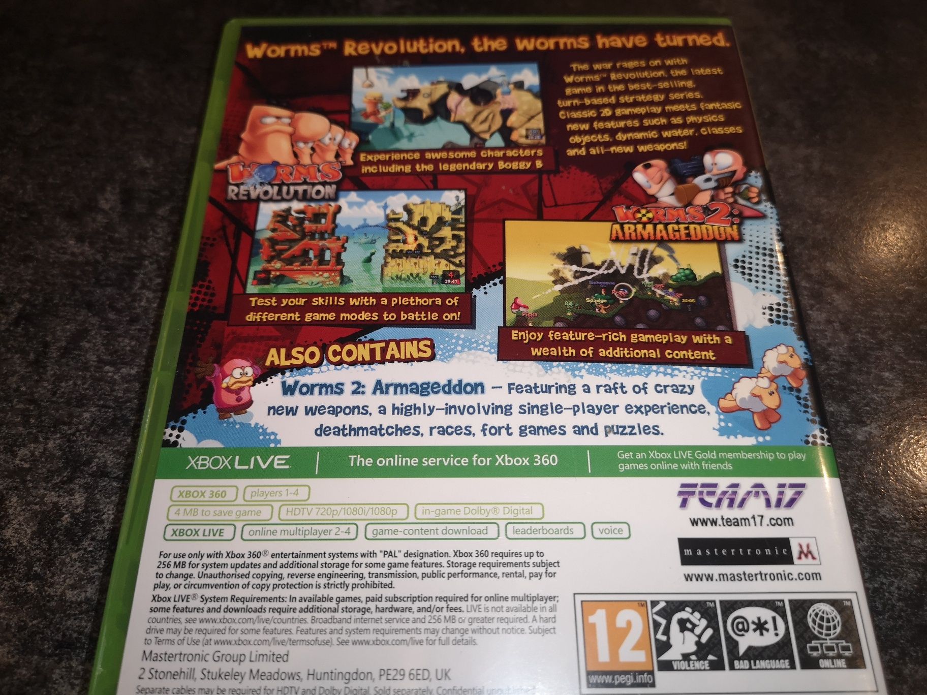 Worms Revolution Collection XBOX 360 gra (rzadkość na rynku) sklep