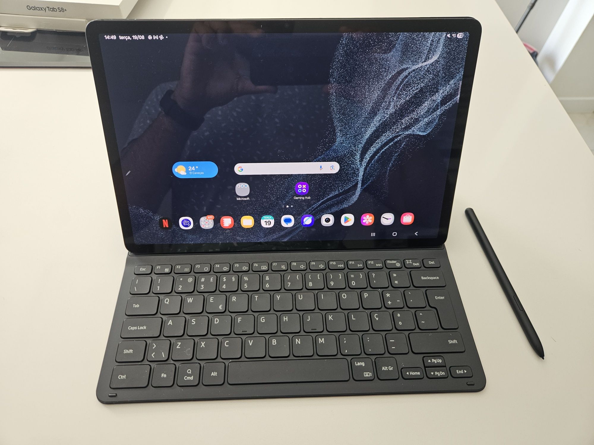 Samsung Galaxy Tab S8+ 128 GB + Teclado + S Pen - Como Novo