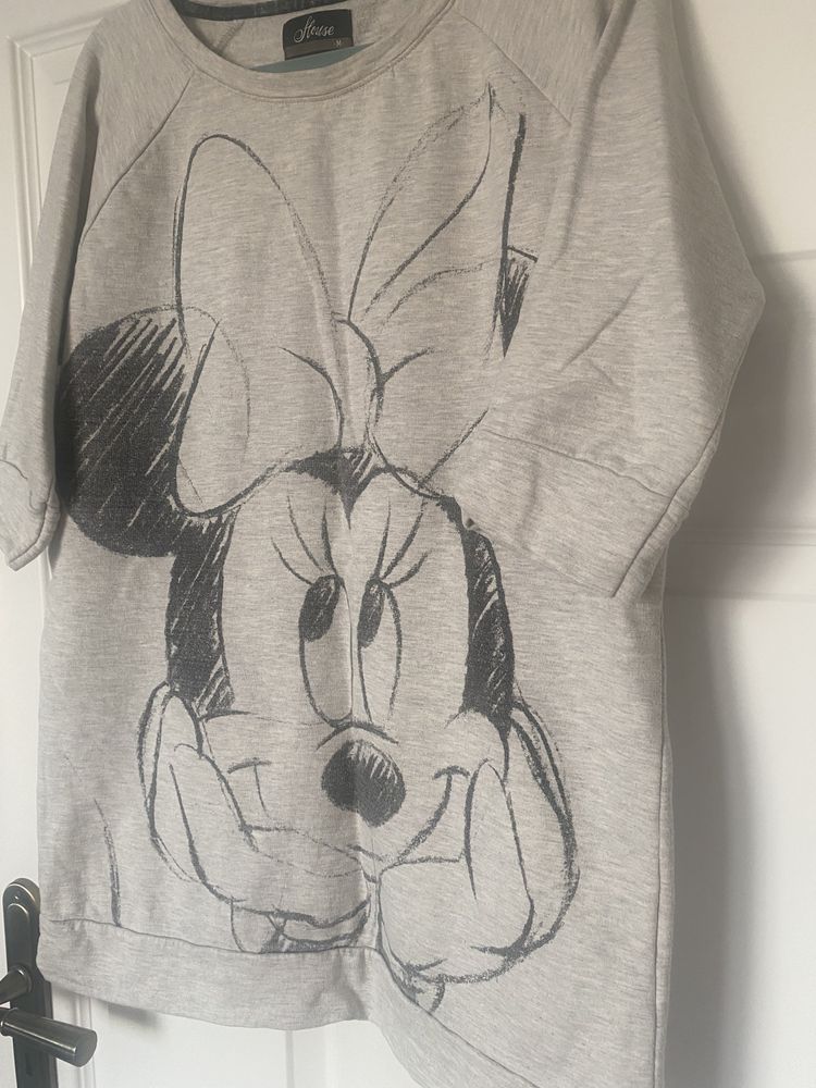 Bluza House Mickey Mouse M szara beżowa