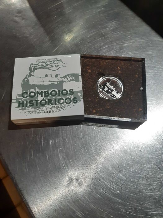 moeda 7,5€ prata proof  Comboio Histórico 2020