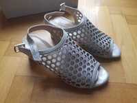 Ażurowe srebrne sandały Venezia roz 38