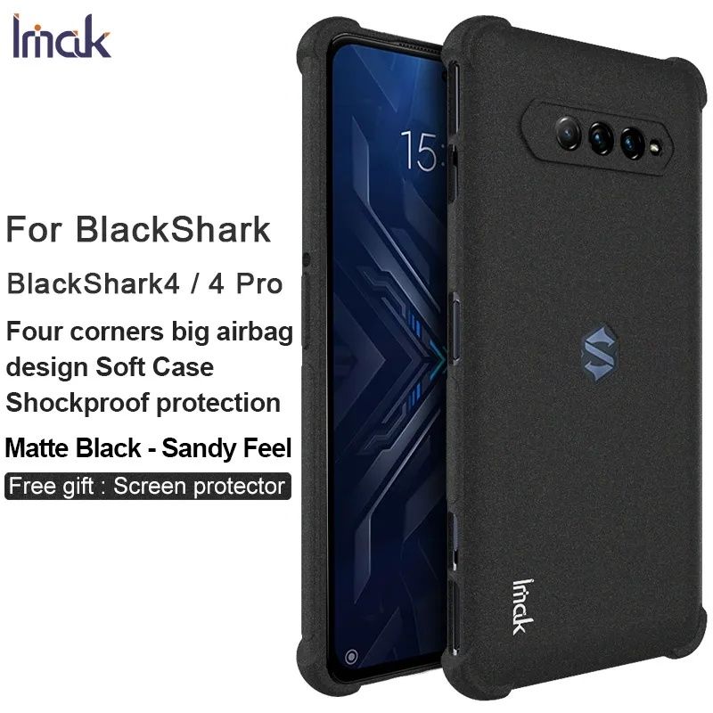 Black Shark 4, 4 Pro. Протиударний чохол + захисна плівка