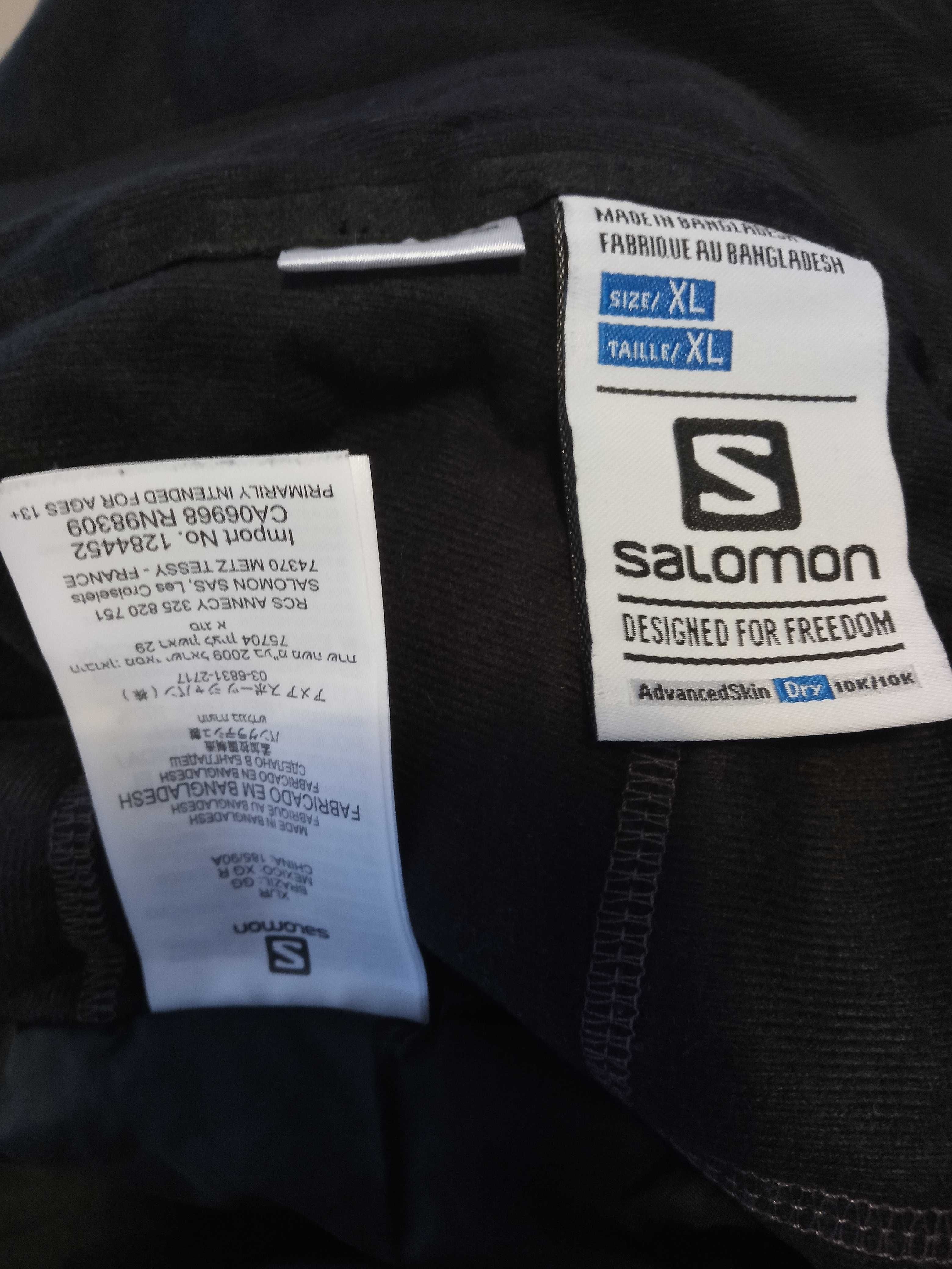 salomon spodnie XL narciarskie męskie advancedskin dry 10k