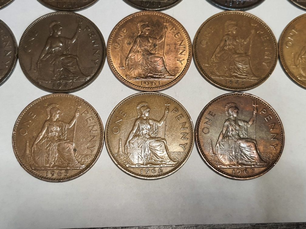 Продам монеты Великобритании 1 пенни 1882-1967.