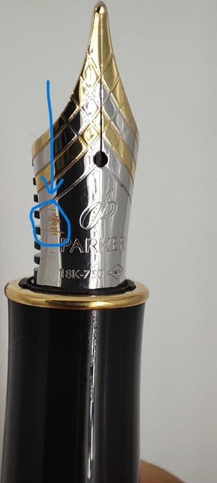 Ручка золото + срібло Parker Sonnet Cisele - перо 18к, корпус sterling