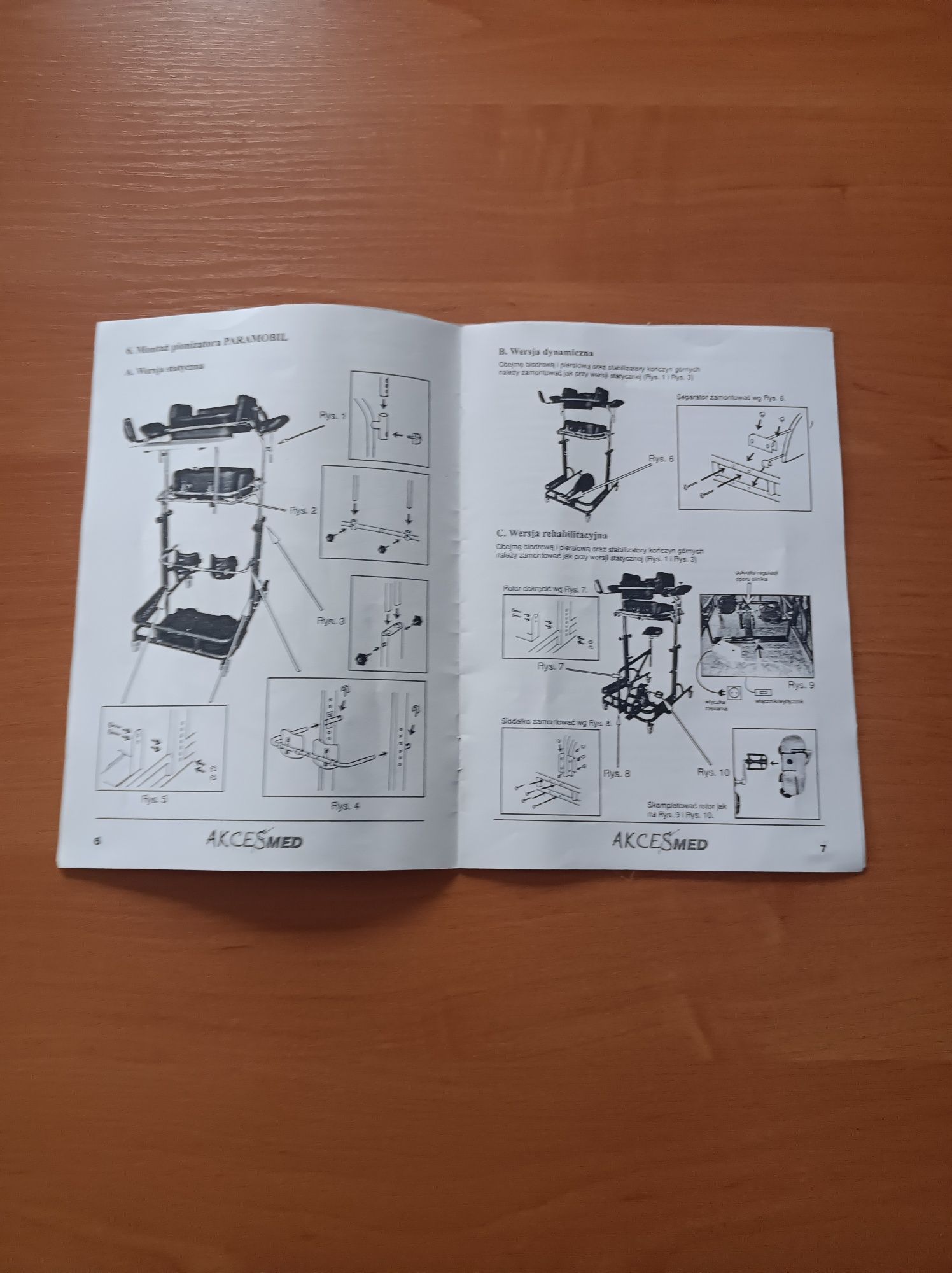 Pionizator statyczno-dynamiczny-rehabilitacyjny