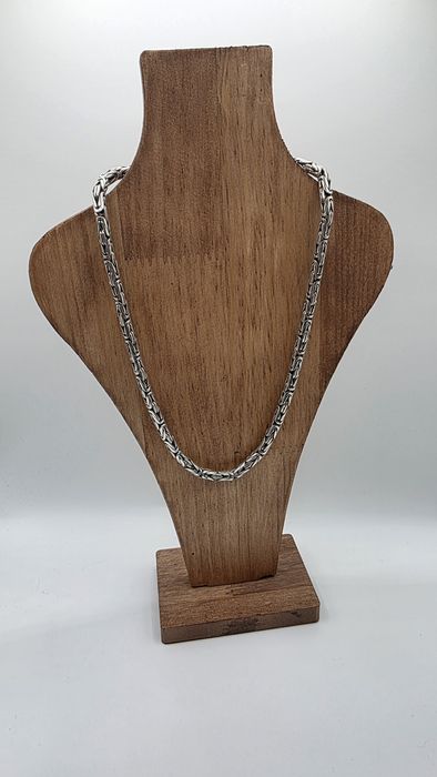 Srebrny Łańcuch Łańcuszek Splot Królewski Próba 925