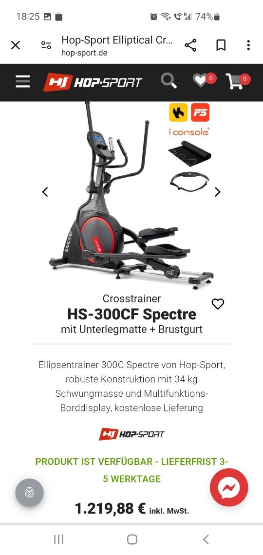 Orbitrek Hop-Sport HS-300CF.