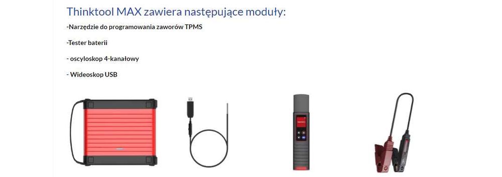 THINKCAR/THINKTOOL MAX 35 funkcji 2 lata aktualizacja TAB III (X431*)
