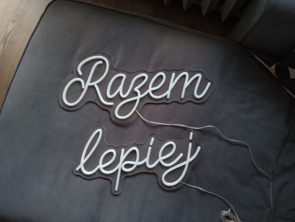 Sprzedam napis ledowy LED Razem lepiej DUŻY