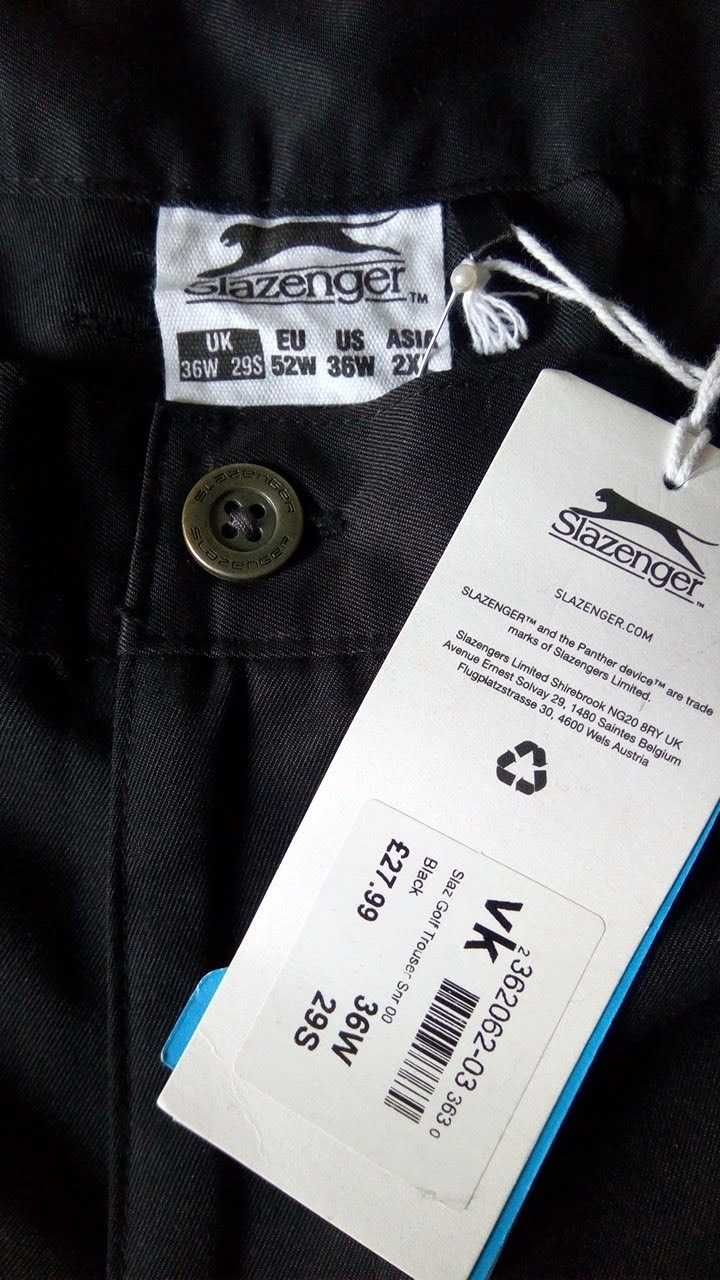 Брюки мужские Slazenger Новые  р W36 L29
