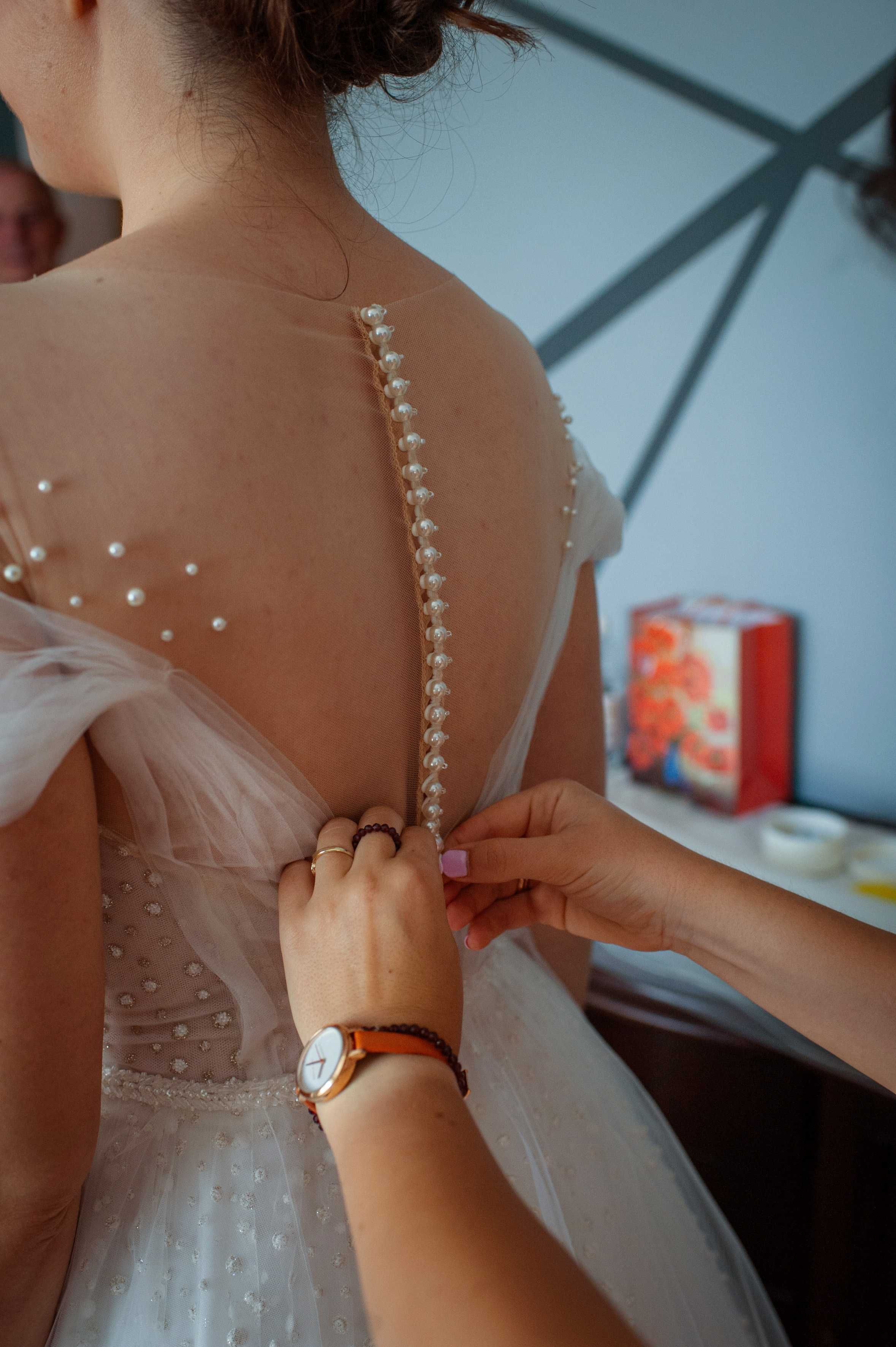 Suknia ślubna Madonna Milla Nova Elsa S 34/36 z perełkami