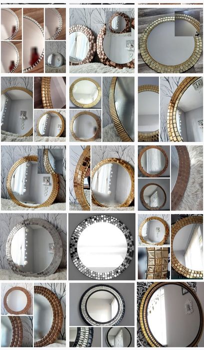 Lustro  okrągłe, drewniana rama.japandi boho Nowość