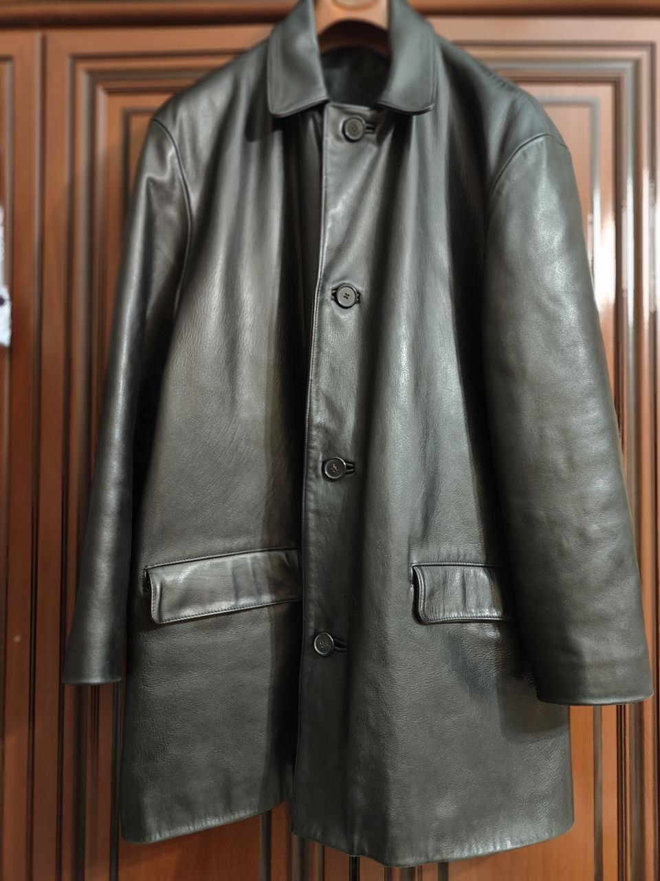 Чоловіча шкіряна куртка Harvey Logan. Made in Italy.