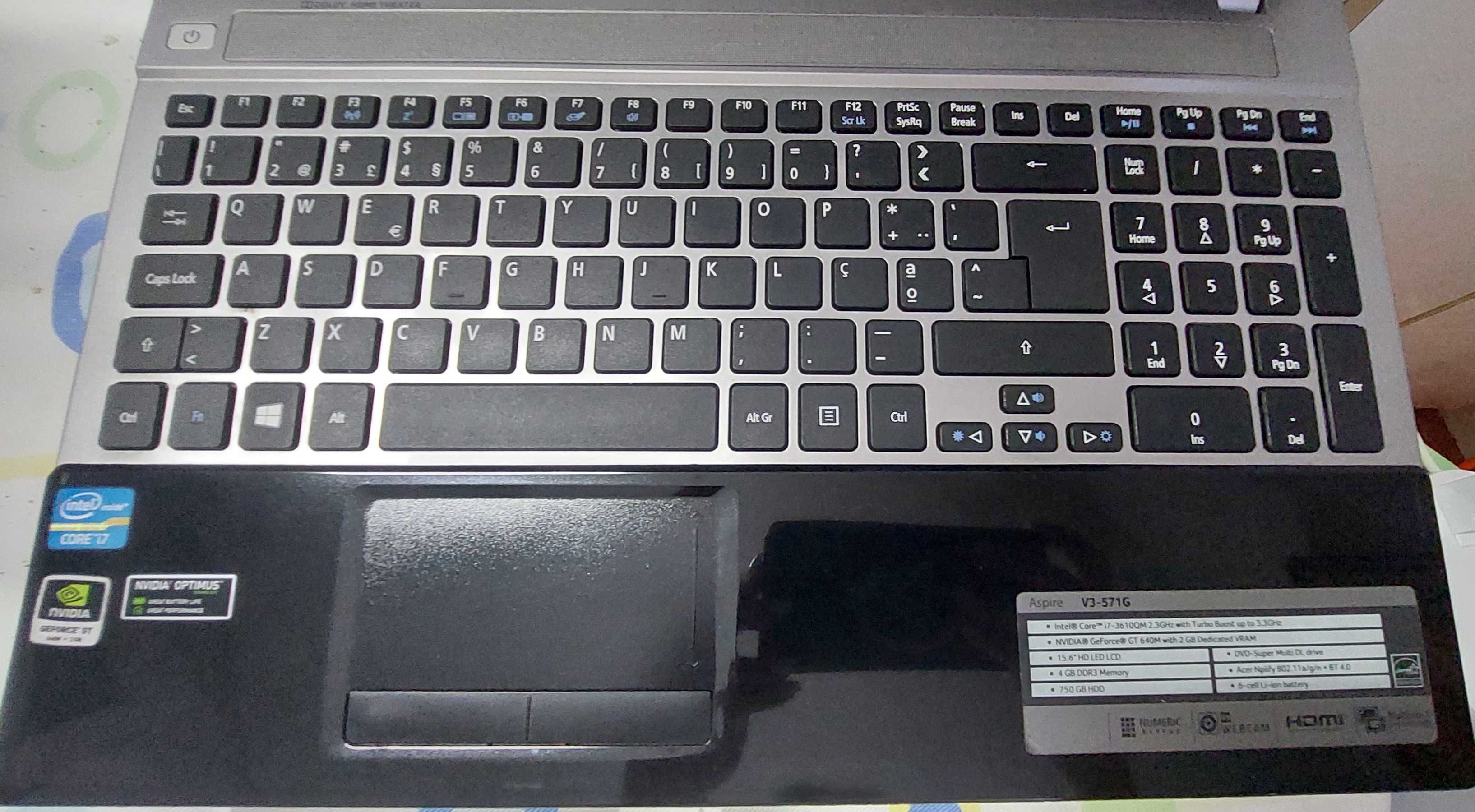 Portatil Acer não funciona