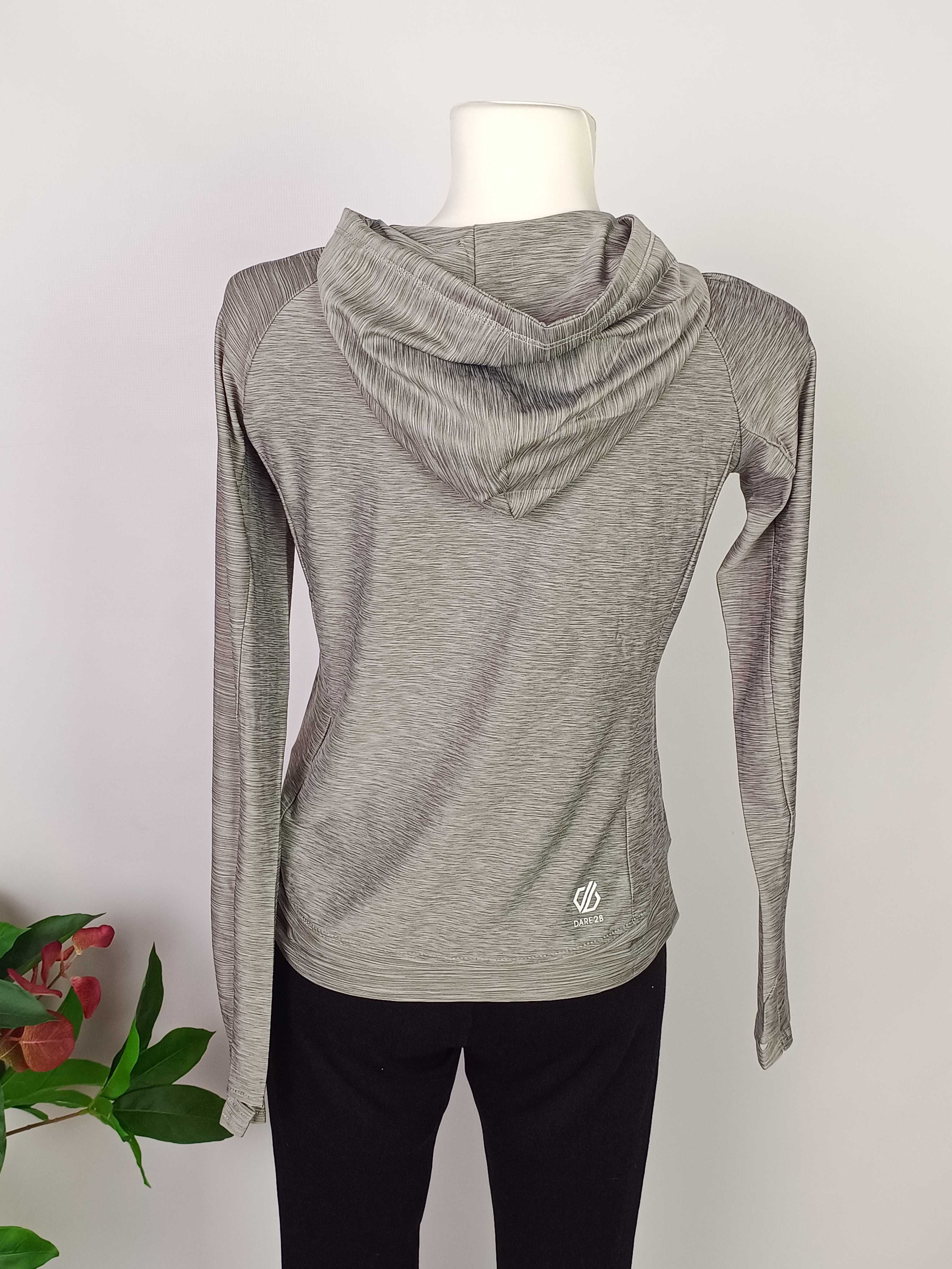 Nowa szara bluza z kapturem szybkoschnąca sportowa damska Dare2B 34 XS