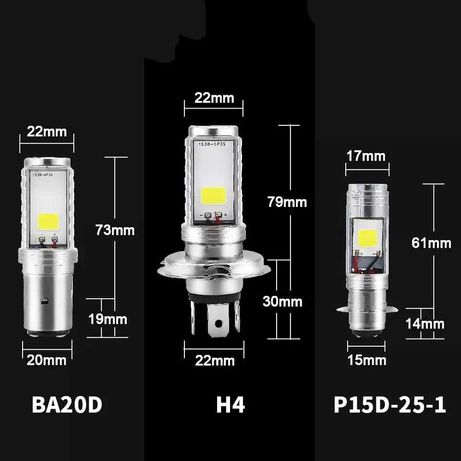 h4 hs1 P15D-25-1  BA20D led светодиодная лампа  для мотоцикла 12V