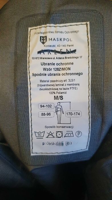 Spodnie od ubrania ochronnego wzór 128Z/MON