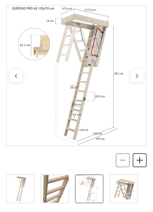 Escada de sótão dobrável