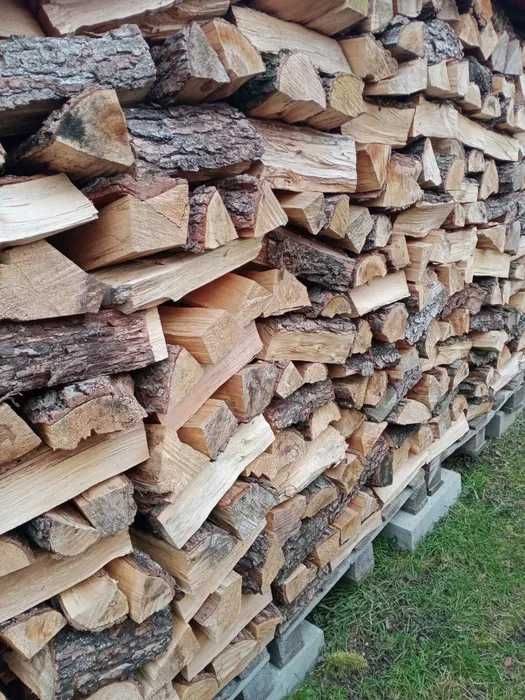 Suche drewno kominkowe/opałowe, połupane, układane