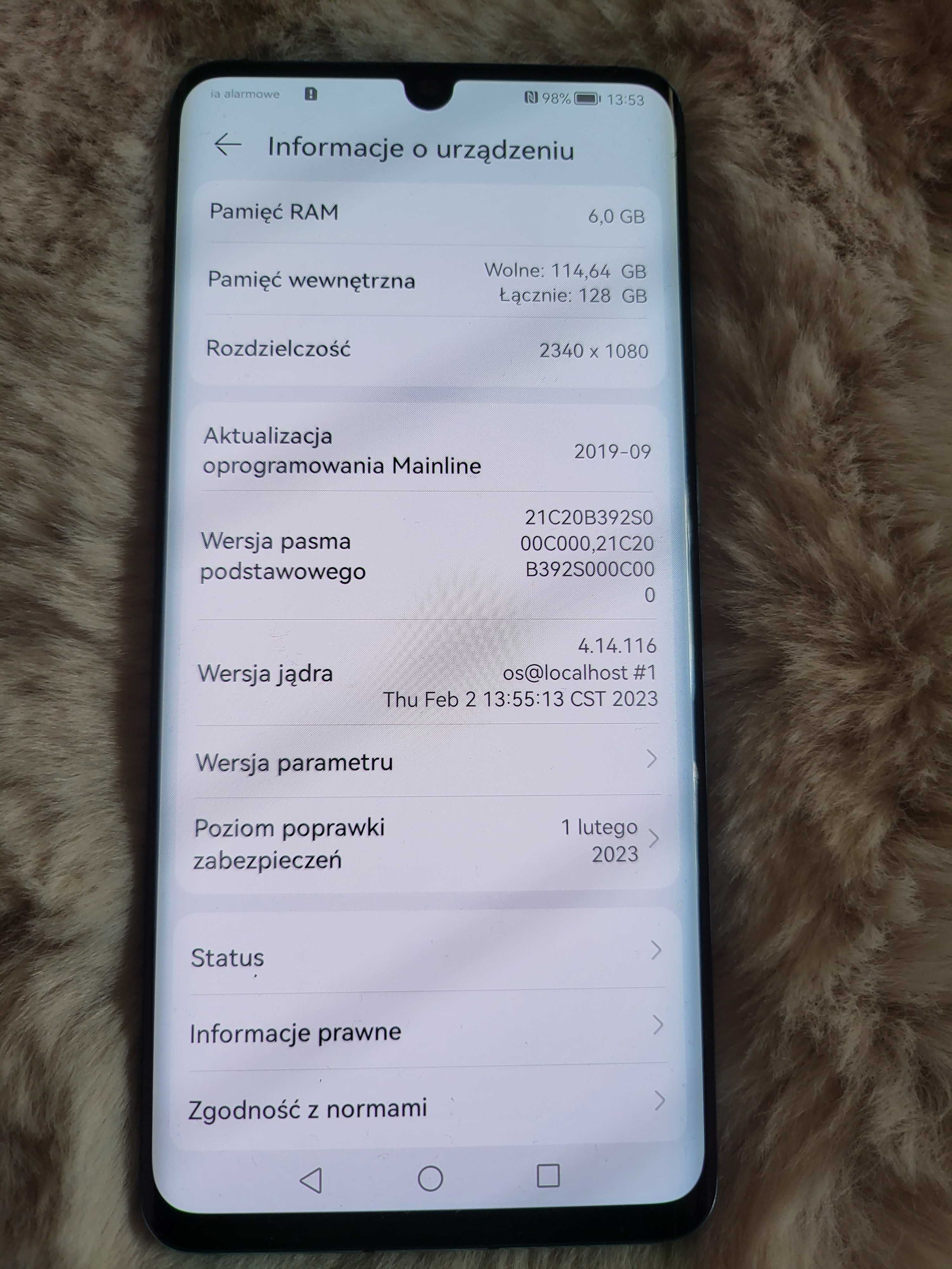 Huawei P30 Pro 6/128GB Aurora Blue niebieski