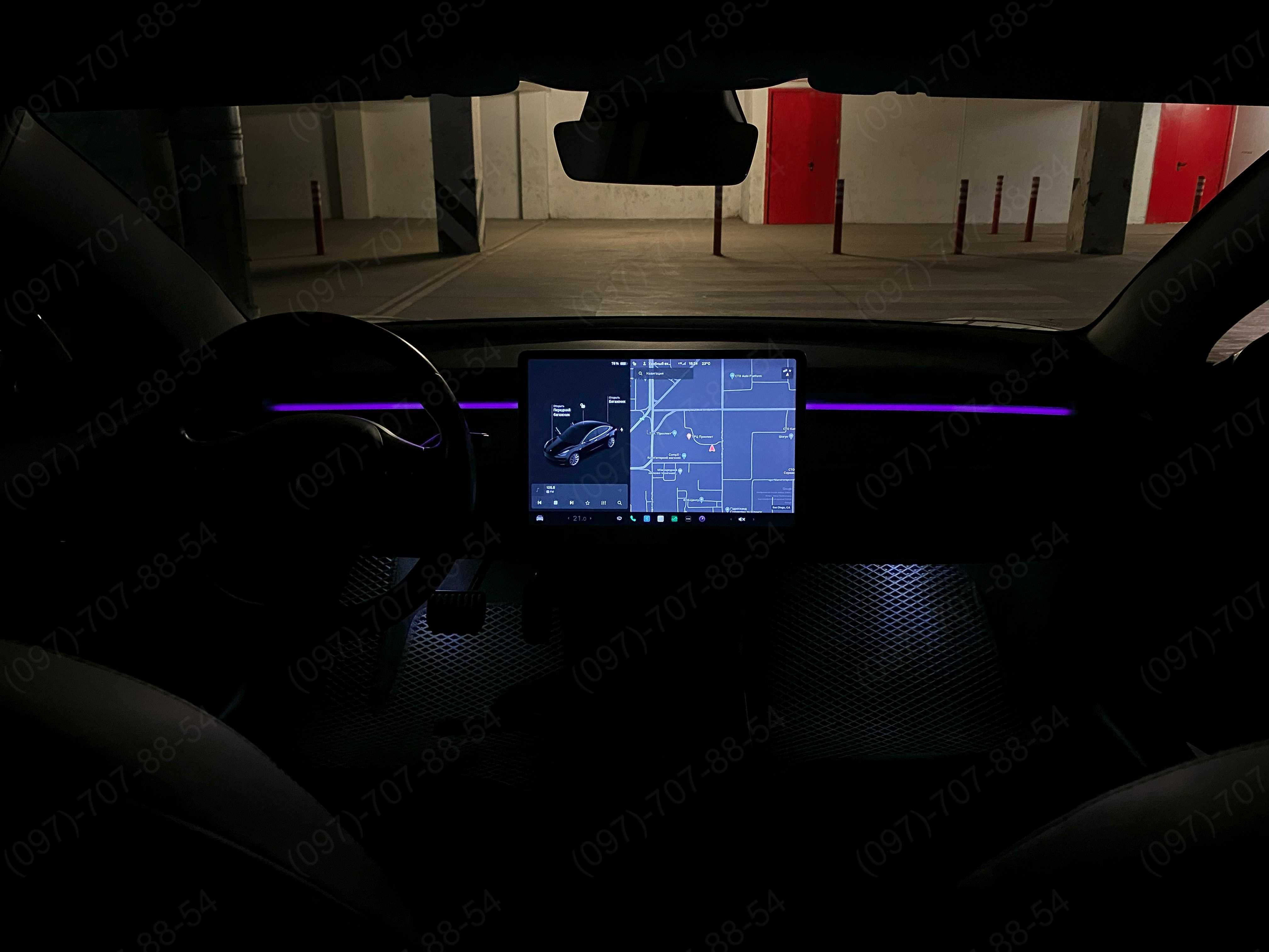 Штатна підсвітка салону Tesla Model 3, Model Y (комплект)