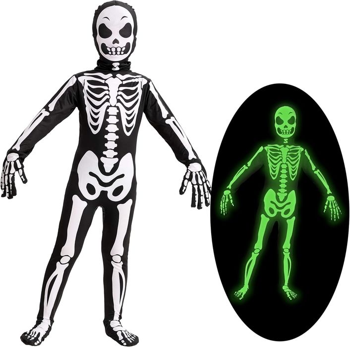 Kostium Małego Szkieleta Second Skin dla Dzieci Rozmiar S
