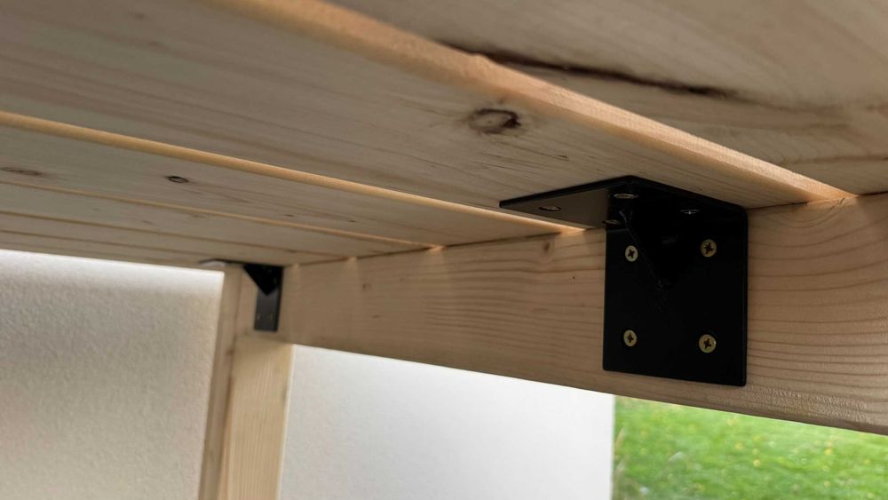 Stół ogrodowy lite drewno świerkowe surowy