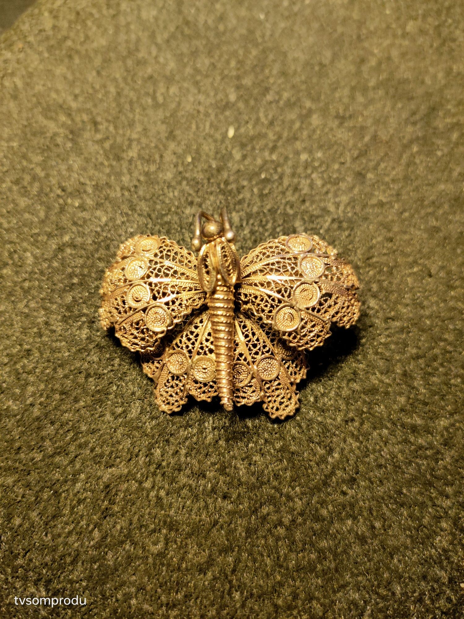 Broche vintage em filigrana português
