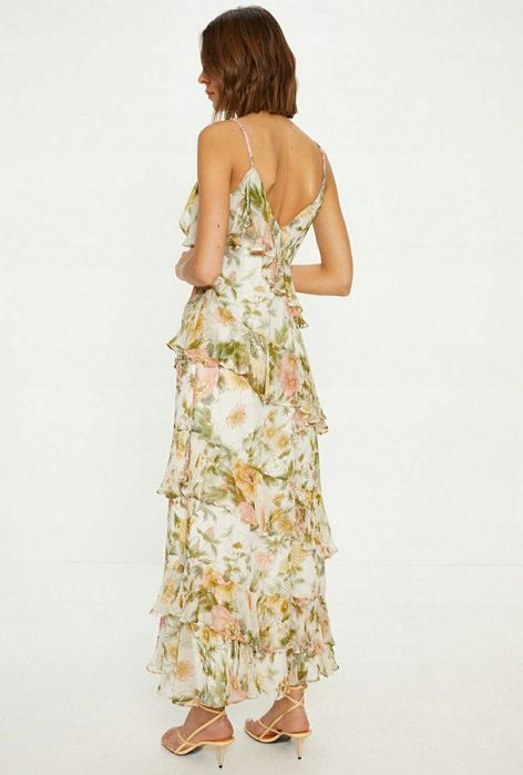 Sukienka koktajlowa Oasis boho do połowy łydki r. XL