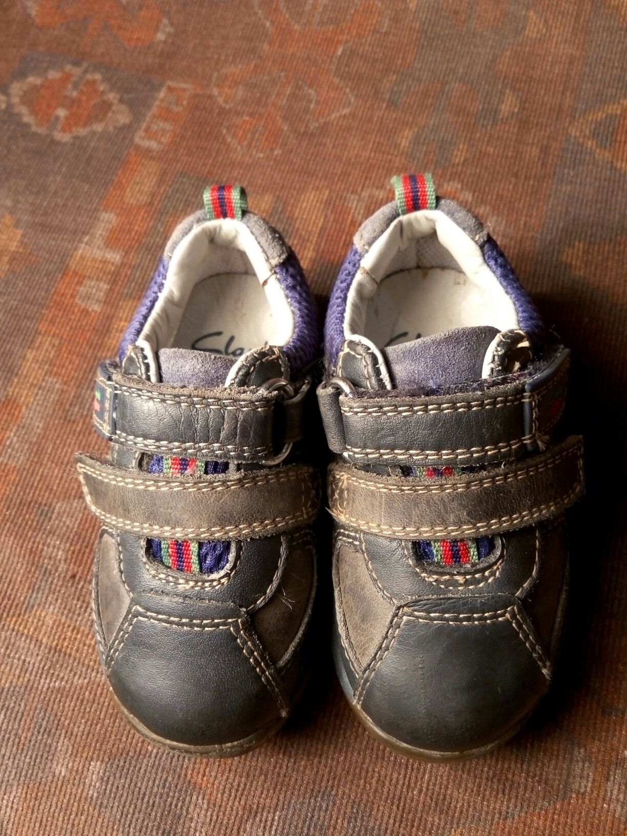 Clarks 20р ст-ка 13,3см кожаные кроссовки на липучках мальчика малыша