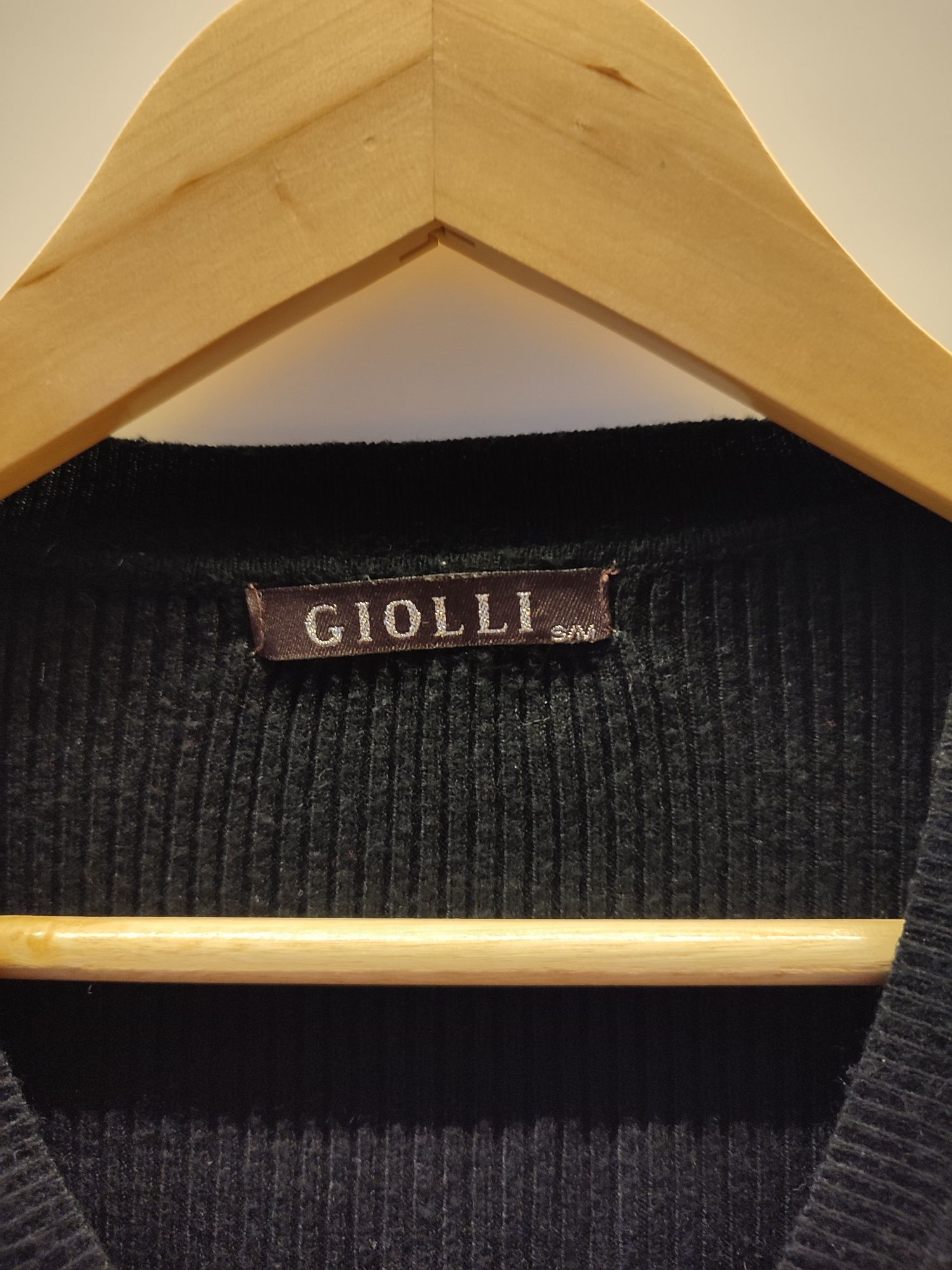 Vestido de malha preto Giolli, tam S/M