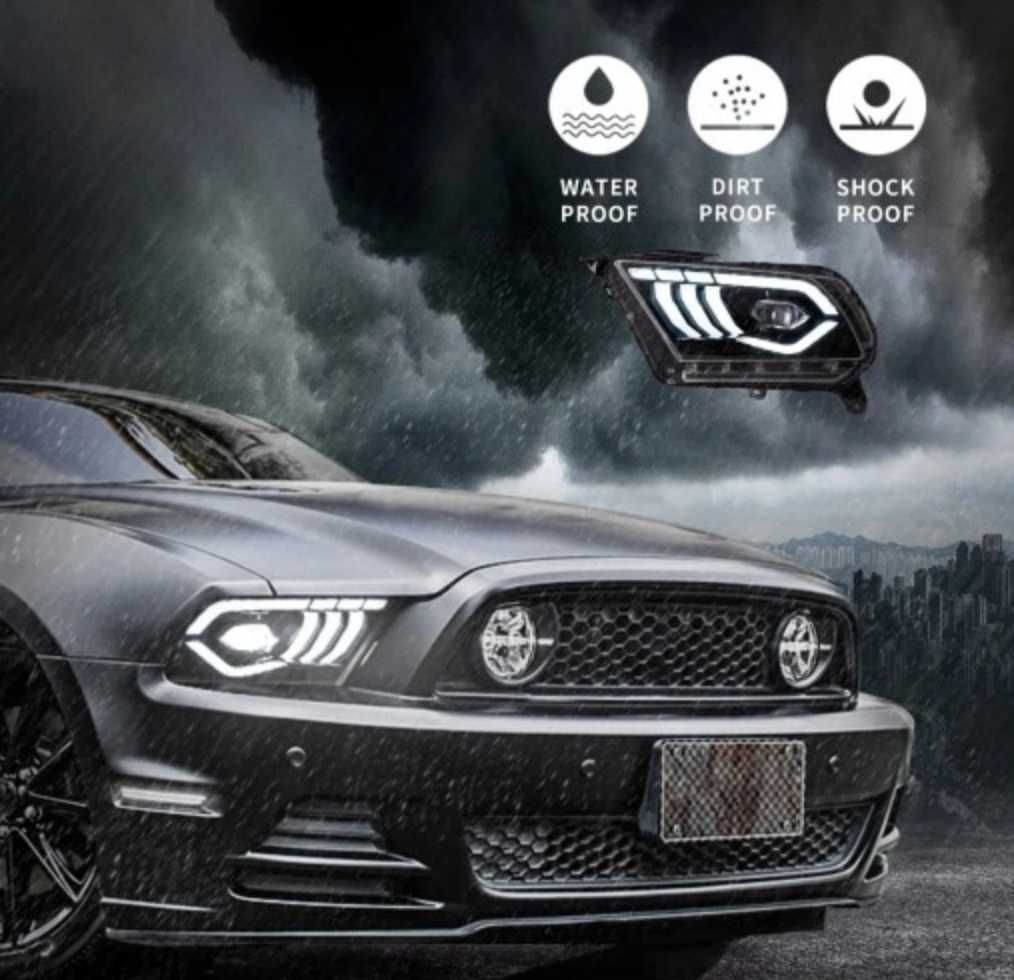 Lampy przednie Ford Mustang 2011, 2012, 2013, 2014 V gen s197 LED