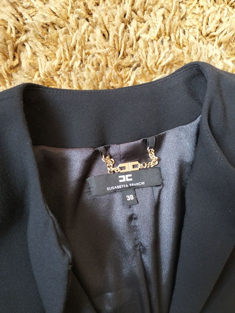 Костюм Liu Jo XS жакет спідниця Elisabetta Franchi піджак юбка чорний
