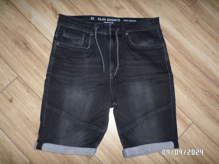 firmowe męskie spodenki jeans-L-33-elastyczne