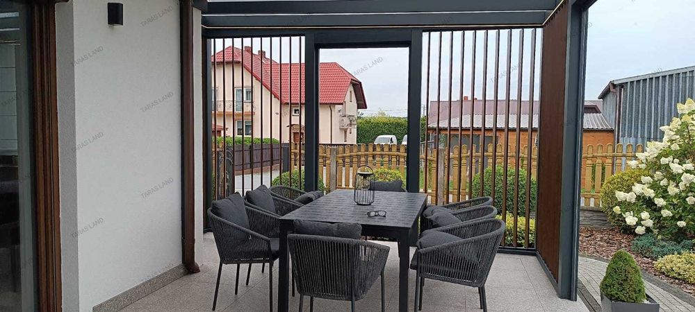 Zadaszenie tarasu, pergola, ogród zimowy, szklany, patio, oranżeria