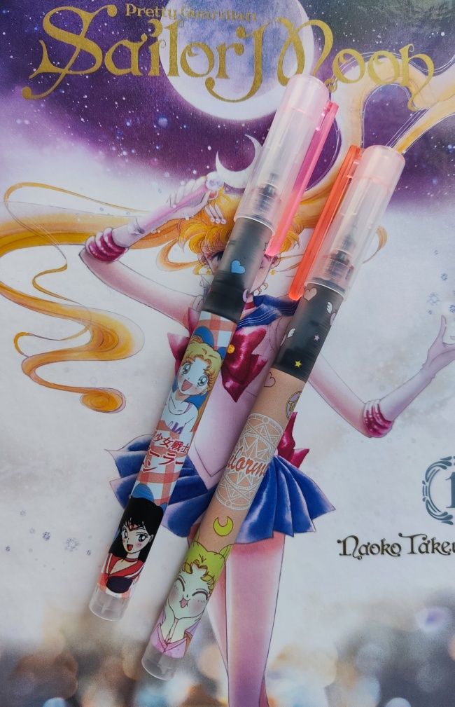 Sailor Moon-długopisy żelowe czarne. Nowe 2 sztuki