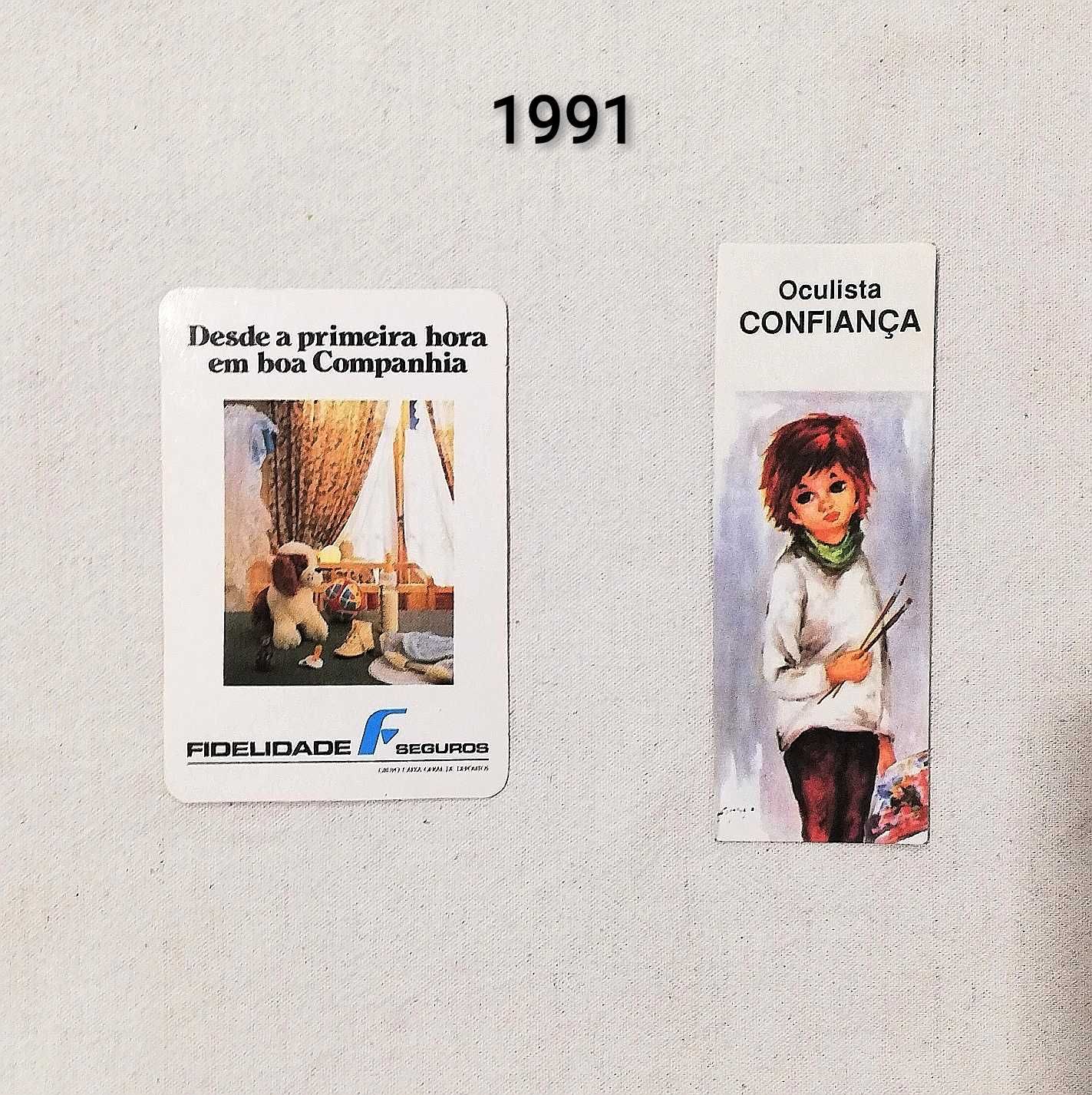 Coleção de 78 calendários de 1985 a 1993