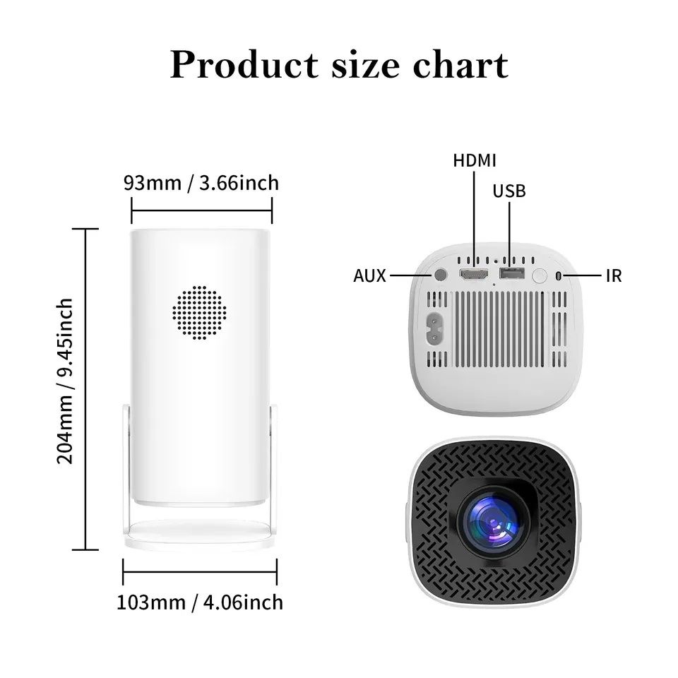 Mini Projektor P30 (Hy300 v2) Full HD Android 11 SmartTV NETFLIX