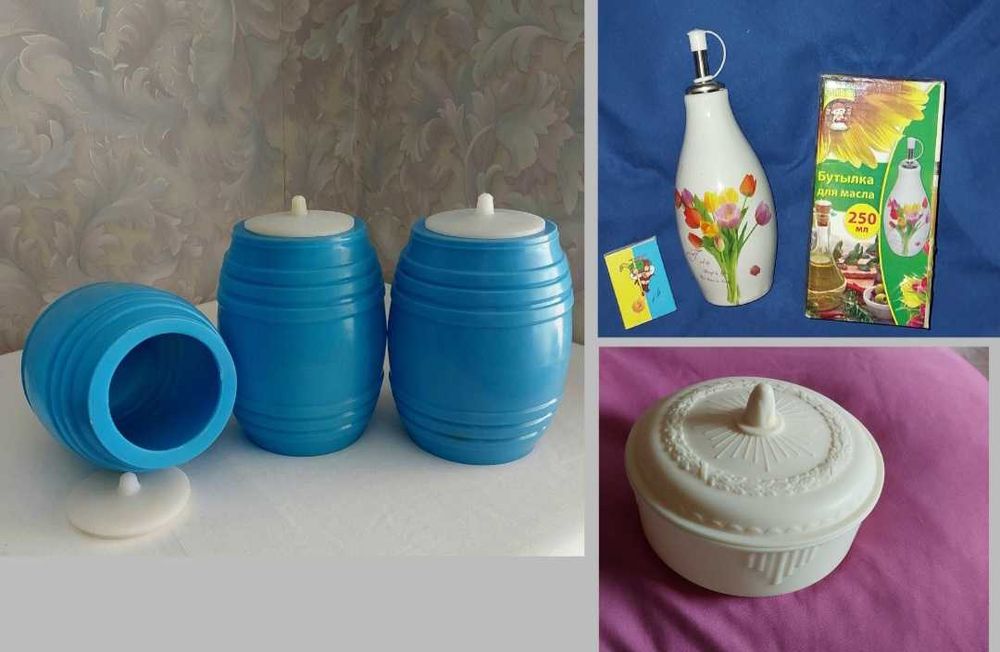 Банки сыпучих продуктов Бутылка керамич с дозатором Емкость для специй