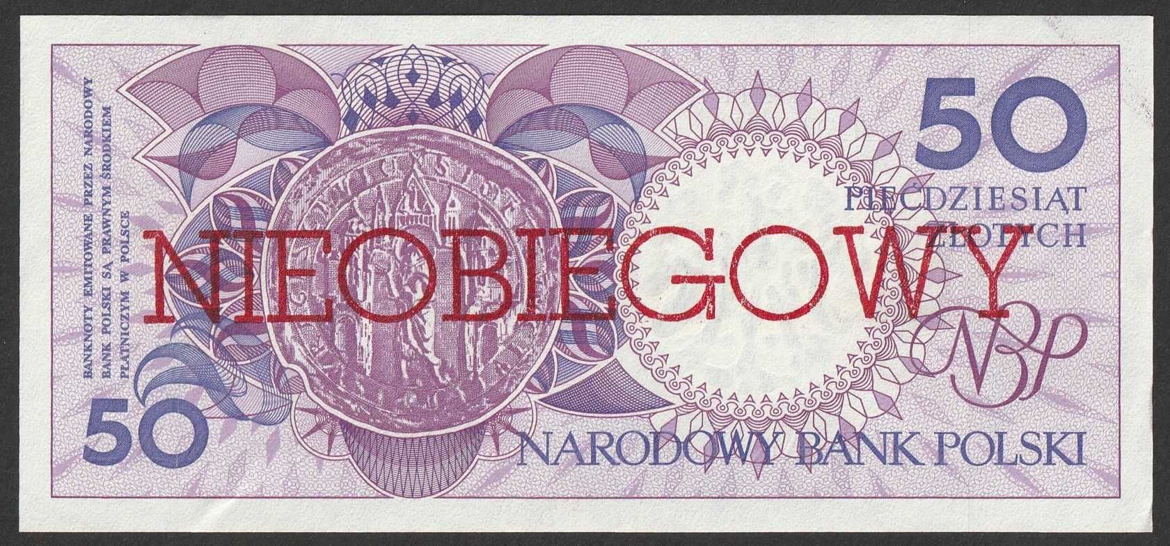 Polska 50 złotych 1990 - NIEOBIEGOWY - stan 1/2