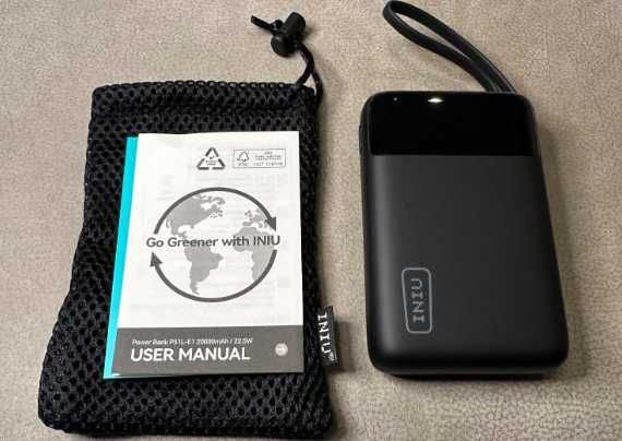 PowerBank INIU USB C de 45W capacidade 20000 mAh NOVO em caixa selada